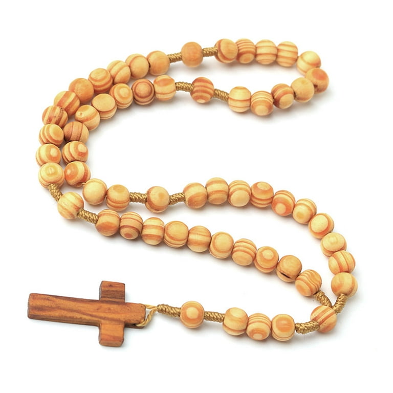359pcs Cross Charms Rosary Jewelry Making Wood Beads Rosaries