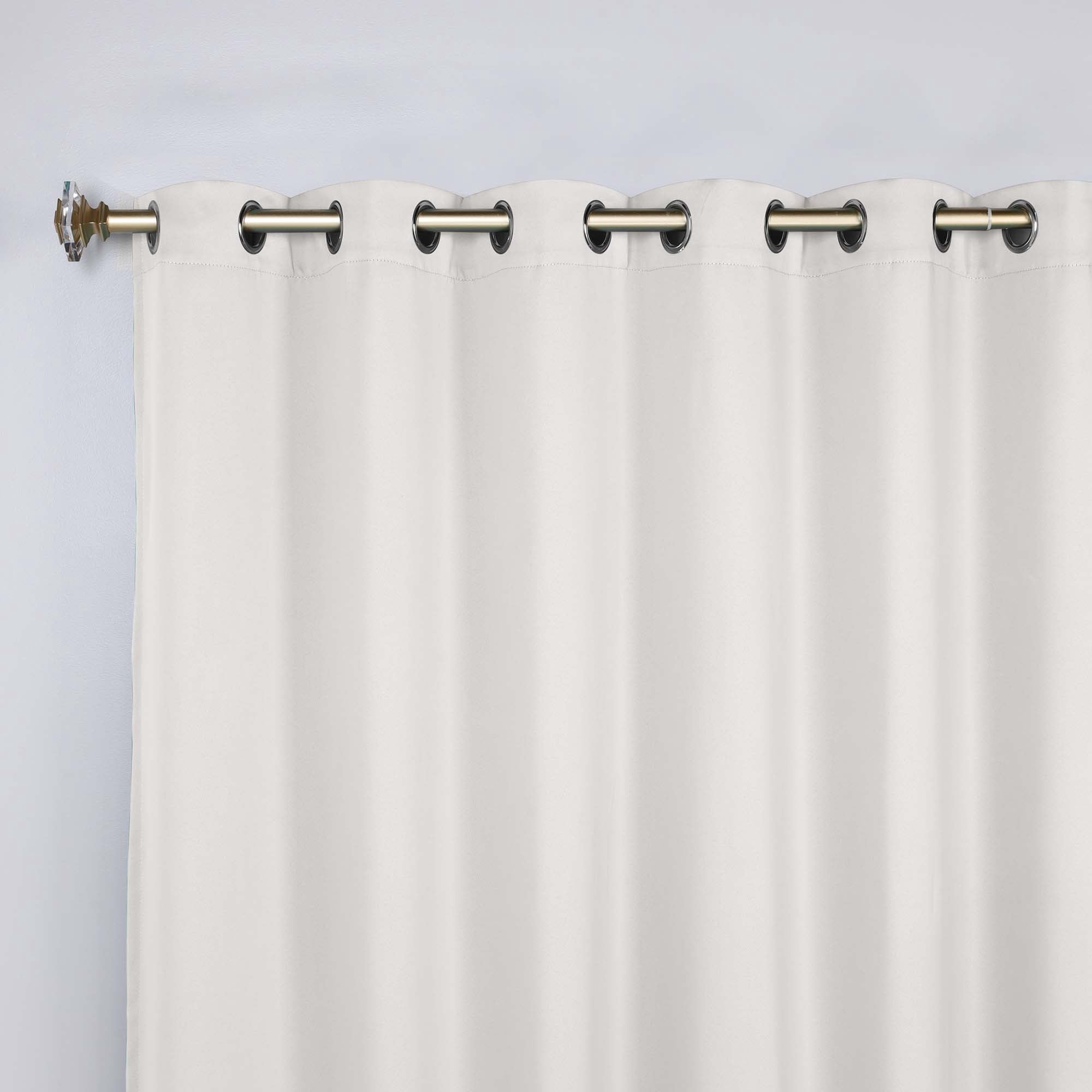 Superior Blackout Solid Light Filtering Grommet Curtain Panel Set, 70" x 96", Snow White