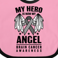 thumbnail image 4 of Inktastic My Hero is Now My Angel Brain Cancer Awareness Boys or Girls Baby Bib, 4 of 4