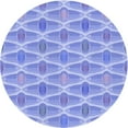 thumbnail image 1 of Ahgly Company Machine Washable Indoor Round Transitional Light Slate Blue Area Rugs, 3' Round, 1 of 7