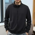 thumbnail image 2 of Mens Sweater - Winter Warm Knit Pullover Casual Long Sleeve Zip Up Sweater Jacket, Soft Comfortable Outerwear, Autumn Winter Daily Wear, Breathable Fabric, Men's Clothing, 2 of 4