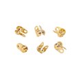 thumbnail image 2 of Outdor Gold Plated 10 Pack 2 Colors. Gold Plated Crimped Bead Caps For Jewelry Making 1 And Gold Plated Round Bead Caps Chain End Caps Suitable For DIY ., 2 of 6