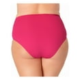 thumbnail image 2 of ANNE COLE Women's Pink Stretch Ruched Lined Convertible Full Coverage High Waisted Swimsuit Bottom 18W, 2 of 2