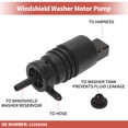 thumbnail image 4 of Bomba de lavaparabrisas Unique Bargains con tapón, bomba de líquido para lavaparabrisas, ajuste para Cadillac XTS ATS No.13250356, 4 of 7