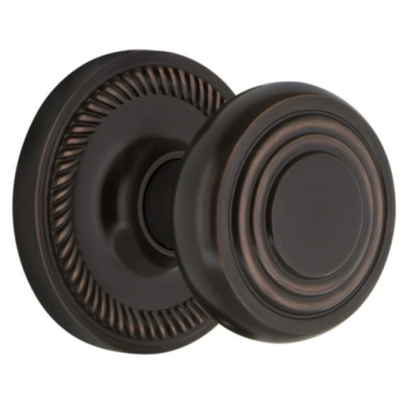 Nostalgic Warehouse Ropdec_Dp_Nk Deco Solid Brass Dummy Door Knob Set - Bronze