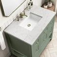 thumbnail image 4 of James Martin Vanities 36" Single Vanity, Smokey Celadon w/ 3 CM Arctic Fall Top, 4 of 6