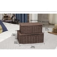 thumbnail image 4 of relayinert Paper Rattan Storage Basket - Durable And Convenient For Anywhere Wide Storage Container High-capacity Makeup Organizer Beige Large 36*26*15 1Set, 4 of 6