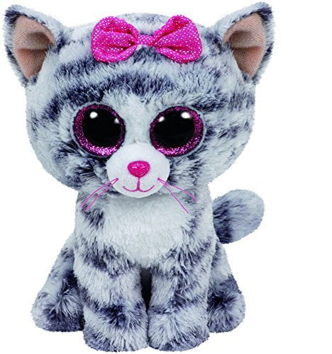 Black Cat 6" Ty Beanie Boos Puppy Glitter Big Eyes Plush Stuffed Animals Toy 