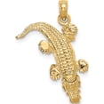 thumbnail image 4 of 14K Yellow Gold Moveable Alligator Pendant (19 X 23) Made In Peru k3313, 4 of 6