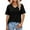 Black, variant on ZZwxWA Womens Summer Tops Short Sleeve Shirts Trendy V Neck T Shirts for Women Casual Tops