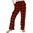thumbnail image 2 of LANBAOSI Boys Comfy Fleece Plaid Pajama Pants for Sleep From 7Y to 13Y, 2 of 7