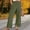 Green-a, variant on Wide Leg Jeans for Women, Drawstring Elastic Waist Straight Denim Pants, Fashion Loose Casual Pants ,Blue,M