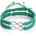 thumbnail image 1 of Bracelets Infinity Braided Handcrafted Adjustable Braided For Men Women Friendship Family Couple 2pcs, 1 of 5