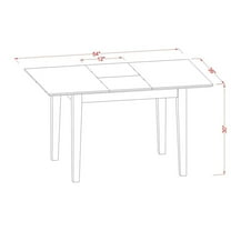 MLIP7-MAH-W 7 Piece dinette set for small spaces-dining tables and 6 chairs for dining room