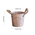 thumbnail image 3 of Naittoop Rustic Metal Flower Bucket with Vintage Rope Handles Flower Pots Planter Bucket Herb Flower Holder for Railing Fence Balcony Deck Garden Home Decor 4.7 in Pink, 3 of 6