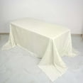 thumbnail image 4 of BalsaCircle 90" x 132" Ivory Accordion Crinkle Taffeta Rectangular Tablecloth Reception, 4 of 8