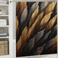 thumbnail image 6 of PRATYUS Feathers Pattern Modern Waterproof Shower Curtain with Hooks for Country Cottage Farmhouse Chic Bathroom Decor 100% Polyester Fiber Various Sizes 69x72, 6 of 7