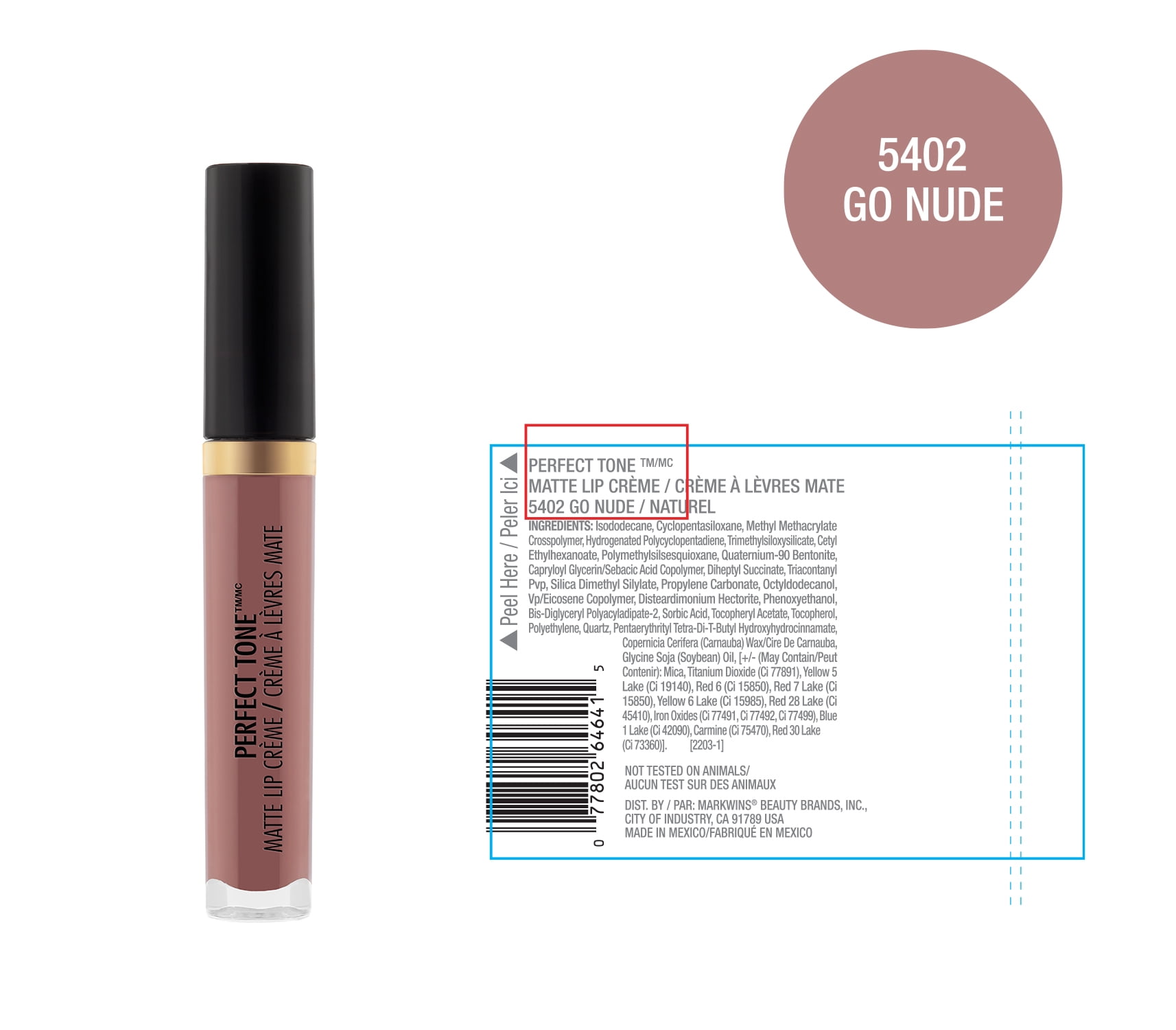 Black Radiance Perfect Tone Matte Lip Crème, Go Nude
