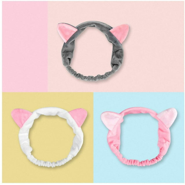 Bandeau de Maquillage, Lacet d'Oreille de Chat, Couvre-Chefs Cosmétiques de Spa