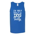 thumbnail image 2 of Wild Bobby I'm Only Talking to My Dog Today Dog Lover Men Graphic Tank Top, Royal, 3X-Large, 2 of 5