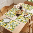 thumbnail image 5 of Summer Lemon Flower Placemats Set of 6, Country Vintage Watercolor White Floral Non-Slip Place Mats Washable Table Mats for Kitchen Dining Table Decorations Indoor/Outdoor, 5 of 9