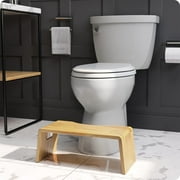 Squatty Potty Adults Foldable Bathroom Squat Stool, Oslo Folding Bamboo, 7 inches Collapsible, Easy-to-clean, Brown