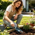 thumbnail image 4 of Gardening Shovel for Digging Sand Soil - Plastic Garden Trowel with Extended Handle for Potting Transplanting Loosening - Multipurpose Scoop for Indoor Outdoor Planting Home Vegetable Garden Balcony, 4 of 6