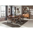 thumbnail image 2 of Pemberly Row 5-Piece Transitional Wood Counter Height Dining Set in Brown, 2 of 10