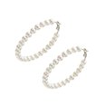 thumbnail image 1 of Big Round Earrings Imitation Pearl Hoop Statement Party Wedding Jewelry Round Geometric Dangle Ear Drop, 1 of 9