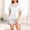 *Gray, variant on ClodeEU Women's Silk Pajamas Set,Short Sleeve Round Neck T-shirt Top with Shorts Sets Beige,Womens Plus L