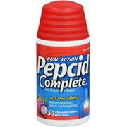 Pepcid Complete Chewable Tablets Berry Flavor 50 Tablets (Pack of 3)