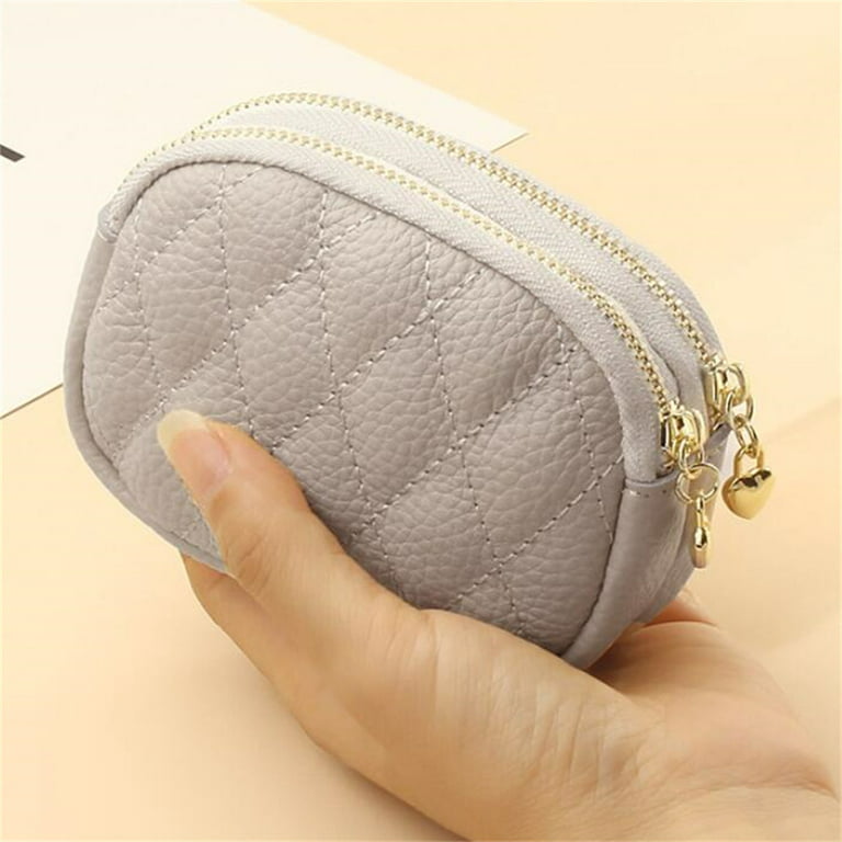 Women Leather Coin Purse, Small Change Pouch Wallet Pocket Bag