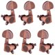 thumbnail image 4 of Naiovety 6 piezas de clavijas de afinación de guitarra ajuste de instrumento de música Botón de ajuste de la cabeza de la máquina perilla Artesanía cobre rojo, 4 of 6