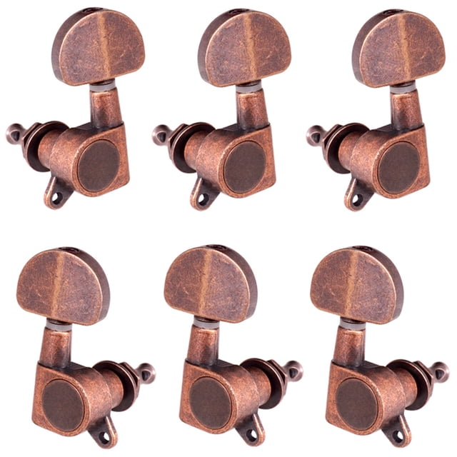 6 Pcs Piquets de Réglage pour Guitare, Bouton de Réglage pour Instrument de Musique Professionnel, Piquet de Tuner Scellé pour Remplacer Cuivre Rouge