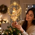 thumbnail image 5 of Lighted Memorial Christmas Tree Topper Collection with Warm Glow and Crystal-Inspired Accents, for Christmas Decorations (Angel), 5 of 5