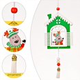 thumbnail image 5 of Adornos navideños primero para nuevo hogar, regalo de inauguración de la casa, 3 piezas de artesanías colgantes de madera para decoraciones de árboles de Navidad brillar Electrónica, 5 of 5