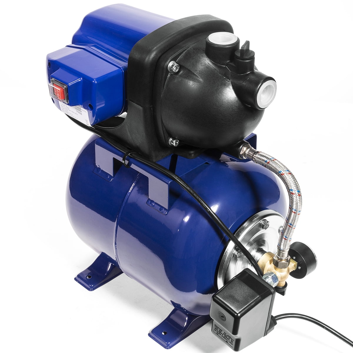 XtremepowerUS 1.6HP Shallow Well Pump With Pressure Tank, 1000 GPH 115V Deep Well Jet Pump