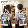 thumbnail image 3 of Xoenoiee Pink Axolotl Cherry Blossom Print Transparent Backpack for Girls Clear See Through Bookbag Large Capacity School Rucksack with Adjustable Padded Straps for Kindergarten Preschool Elementary, 3 of 7