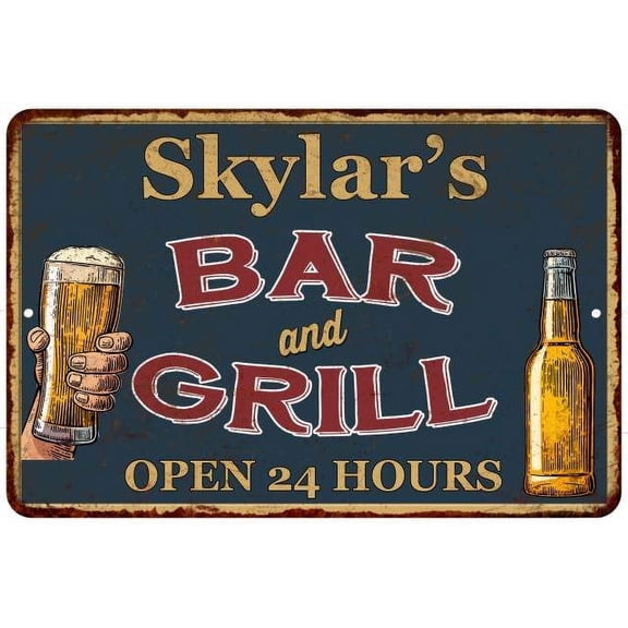 Skylar's Green Bar and Grill Sign 8 x 12 High Gloss Metal 208120044503