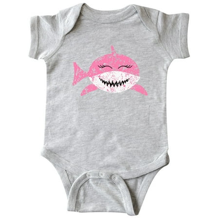 

Inktastic Cute Distressed Pink Shark Gift Baby Boy or Baby Girl Bodysuit