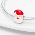 thumbnail image 2 of Jeffery Charms 925 Silver Christmas Santa Claus, sled, reindeer, snow house, gift box Pendant for Women Snake Bone Chain Bracelets and Necklaces,Red Hat Santa Claus,Christmas, 2 of 7