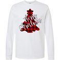 thumbnail image 3 of Inktastic Red Buffalo Plaid Christmas Tree Long Sleeve T-Shirt, 3 of 5
