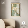 thumbnail image 6 of Sage Green Boho Elegant Abstract Canvas Wall Art by Art Remedy, Gold Floater Frame, 16"x24", 6 of 8