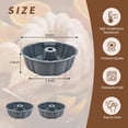 thumbnail image 2 of Set de 2 Moldes Bundt de Silicona Antiadherente de 10" (12 Tazas) - Aptos para Horno, Microondas y Congelador, 2 of 5