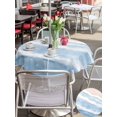 thumbnail image 4 of Outdoor Tablecloth with Umbrella Hole & Zipper, Blue Beach Coastal Round Tablecloth 60 Inch, Summer Nautical Seaside Ocean Beige Patio Table Cover Waterproof Table Cloth for Picnic/Party, 4 of 7