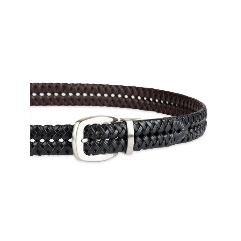 Men's Leather Reversible Belt for Suit 28 / 70 cm - Black Brown | Capo Pelle