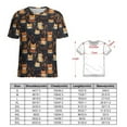 thumbnail image 2 of Cute Cats in Cups Pattern Women's Short Sleeve Tops Casual Blouses T Shirt, 2 of 6