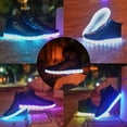 thumbnail image 4 of YAZI  Led Light Up Shoes for Kids High Top Sneakers for Boys Girls Hip-Hop Dancing Shoes for Halloween Christmas Party with USB Charging, 4 of 13