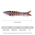 thumbnail image 1 of Biomimetic 8-Segment Fishing Lures: Sinking Wobblers for Bass Fishing!, 1 of 7