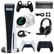 Sony PlayStation 5 Core with Extra Black Dualsense Controller and Accessories Kit (PS5, PlayStation Disc Version)